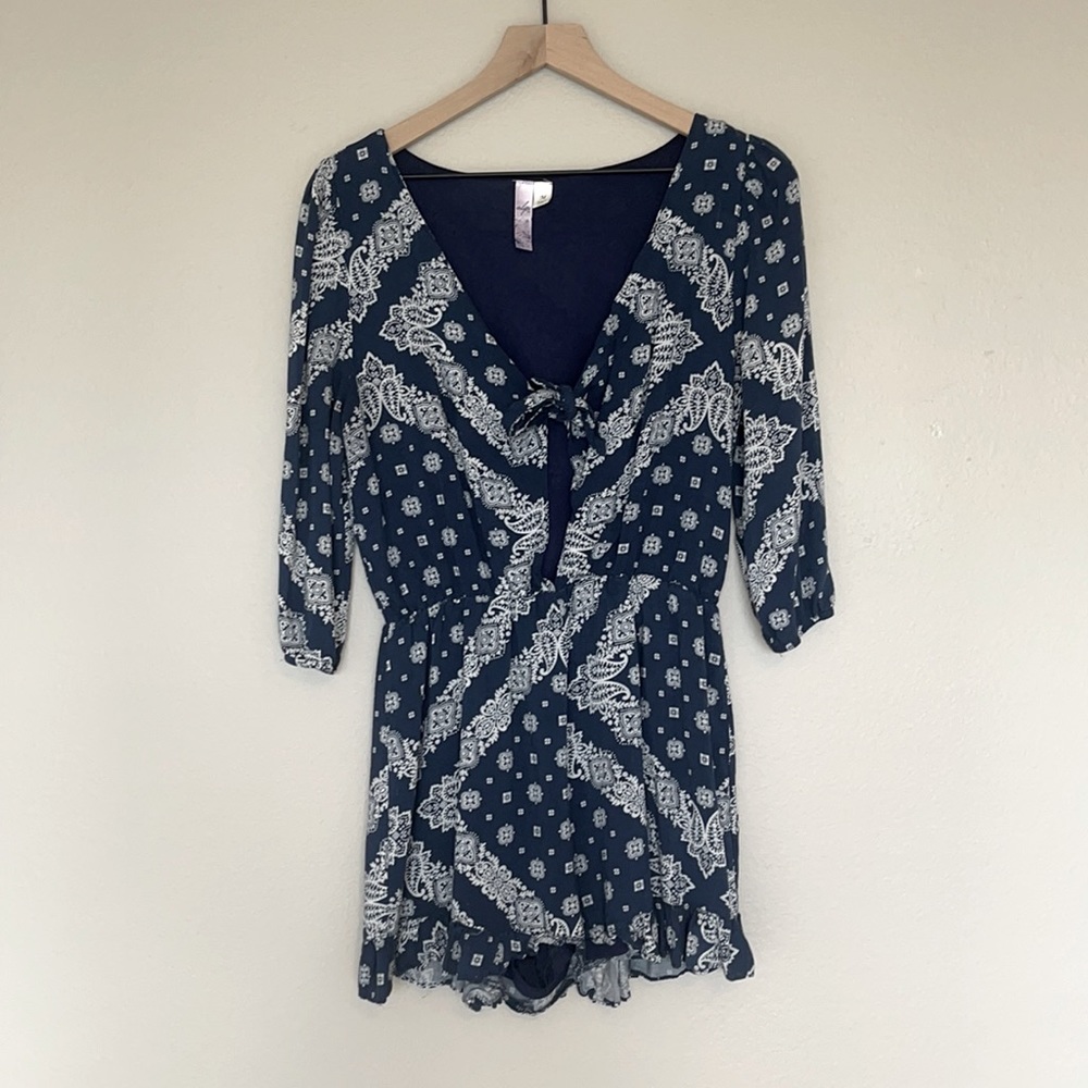 Francesca’s Blue/White Romper